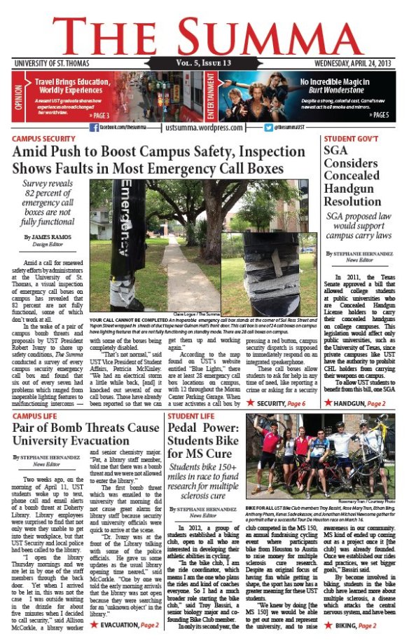 Front page of April 24 Issue